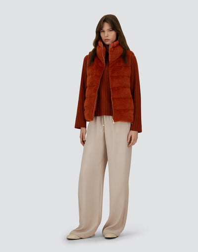 Alternatie Beaver Fur Vest - Orange