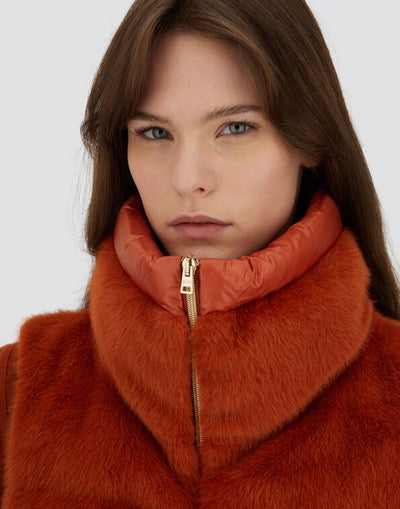Alternatie Beaver Fur Vest - Orange