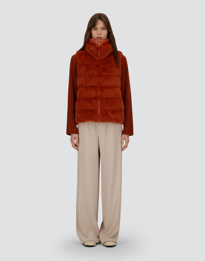 Alternatie Beaver Fur Vest - Orange