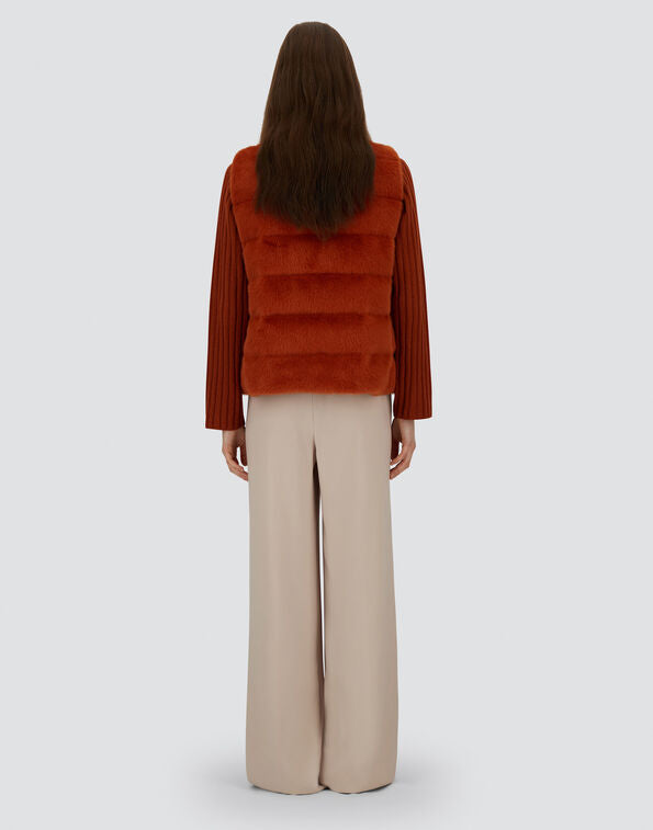Alternatie Beaver Fur Vest - Orange