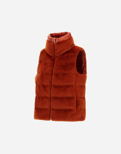 Alternatie Beaver Fur Vest - Orange