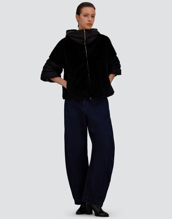 Herno Faux-Fur & Puffer Cape - More Colors Available