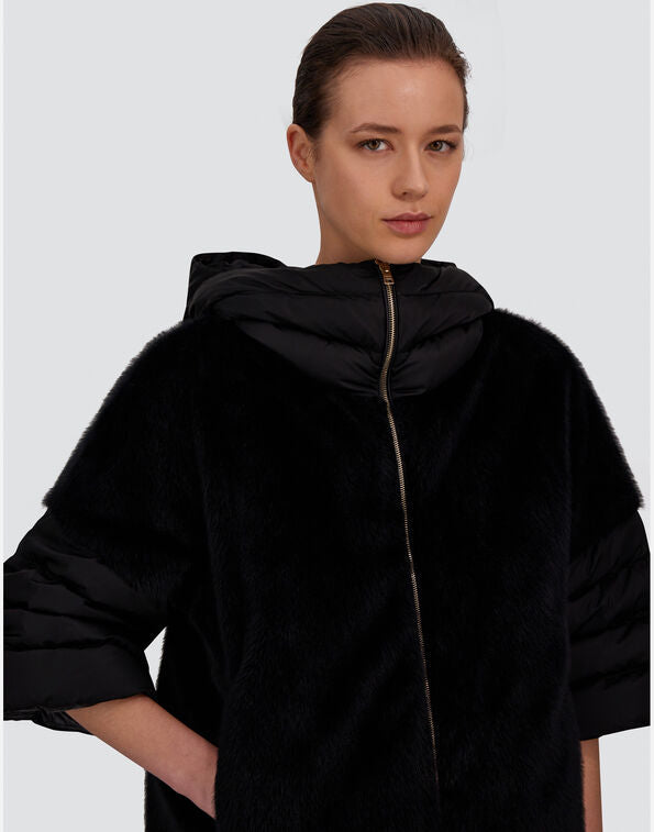 Herno Faux-Fur & Puffer Cape - More Colors Available