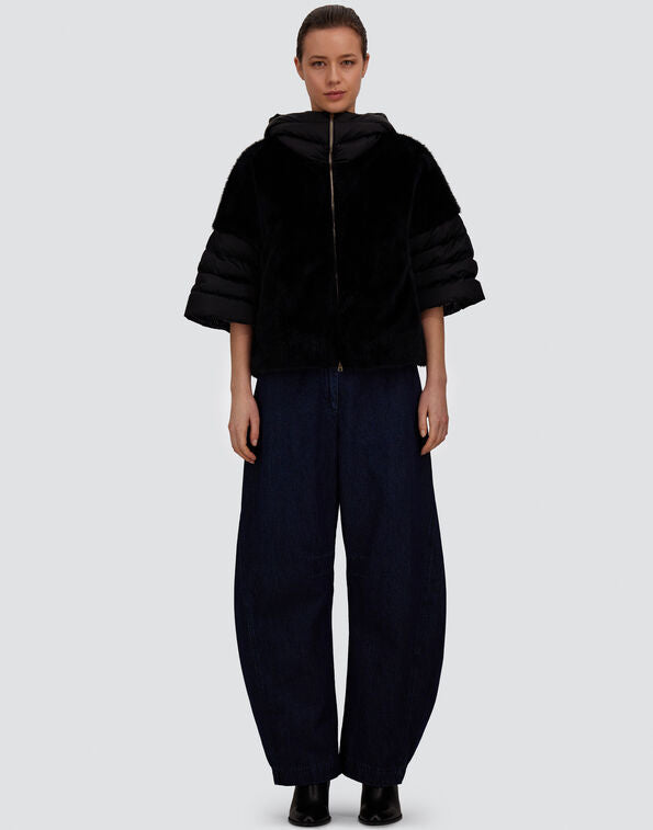 Herno Faux-Fur & Puffer Cape - More Colors Available
