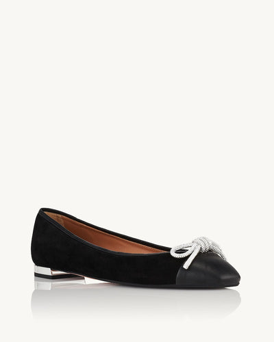PARISINA CRYSTAL BALLET FLAT - BLACK