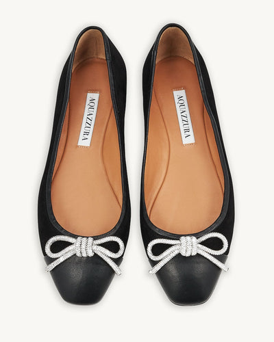 PARISINA CRYSTAL BALLET FLAT - BLACK