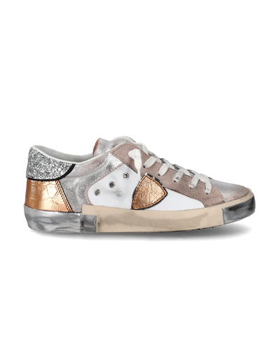 Women’s Prsx Low-Top Sneakers in Leather - White Pink