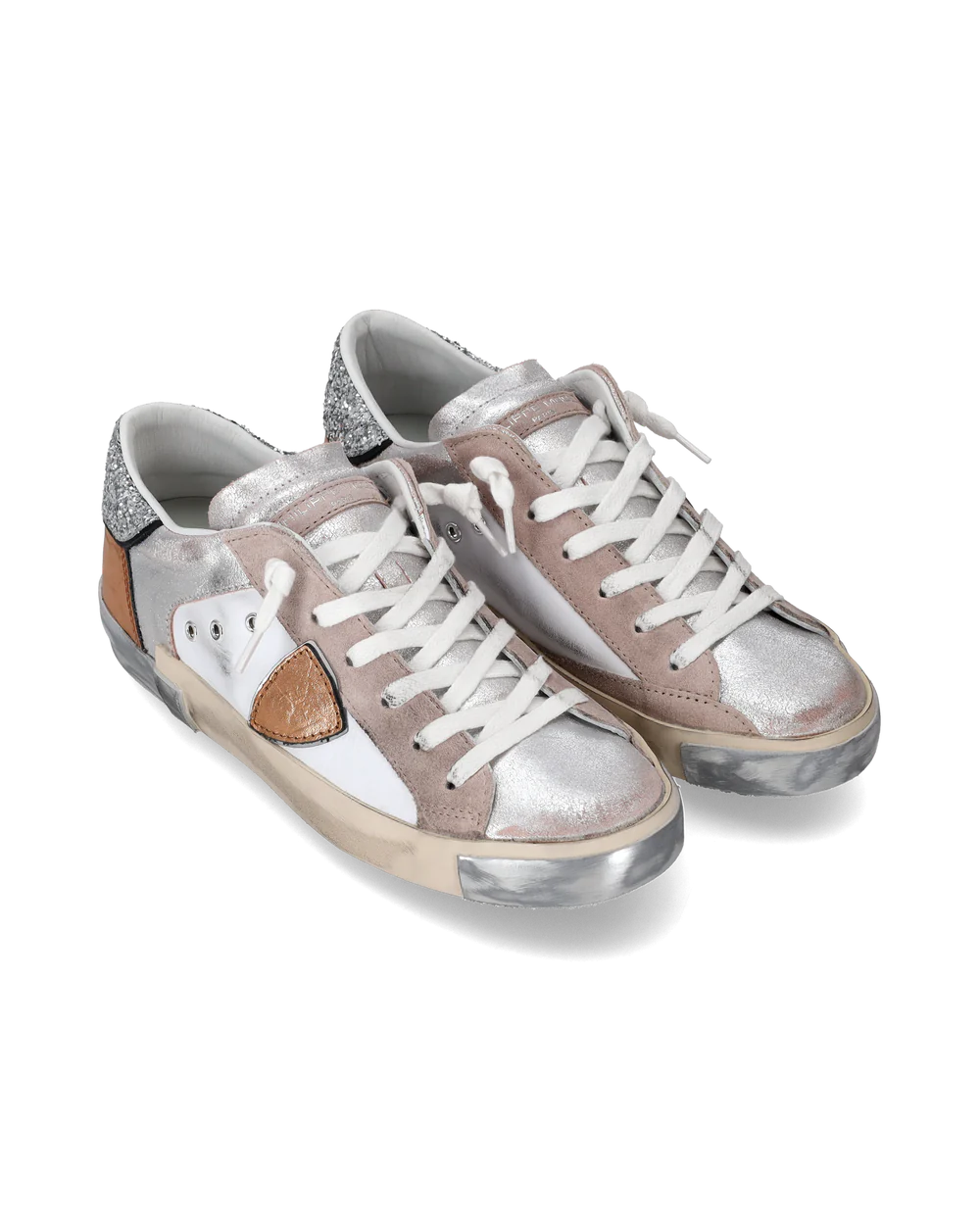 Women’s Prsx Low-Top Sneakers in Leather - White Pink