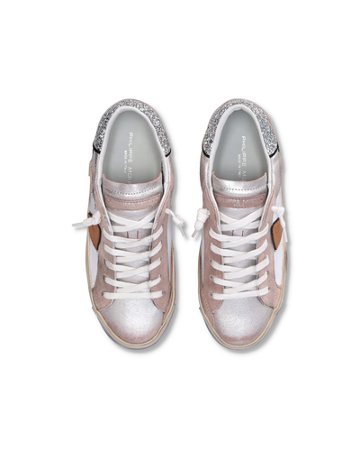 Women’s Prsx Low-Top Sneakers in Leather - White Pink