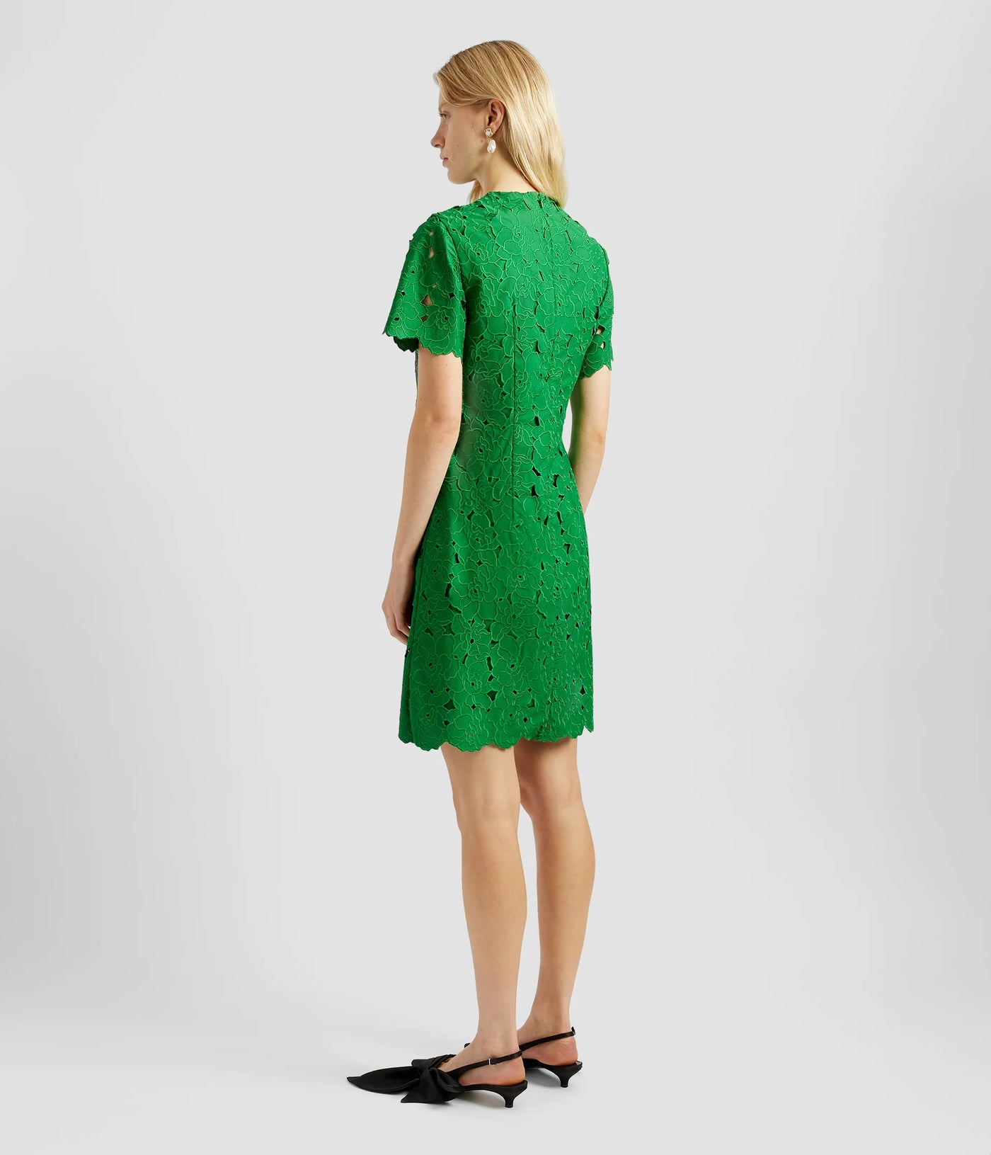 Short Sleeve Mini Dress - Green
