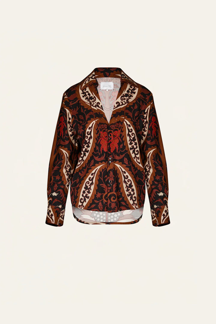 Hacia Puerto Shirt - Black/Mocca/Sand/Red