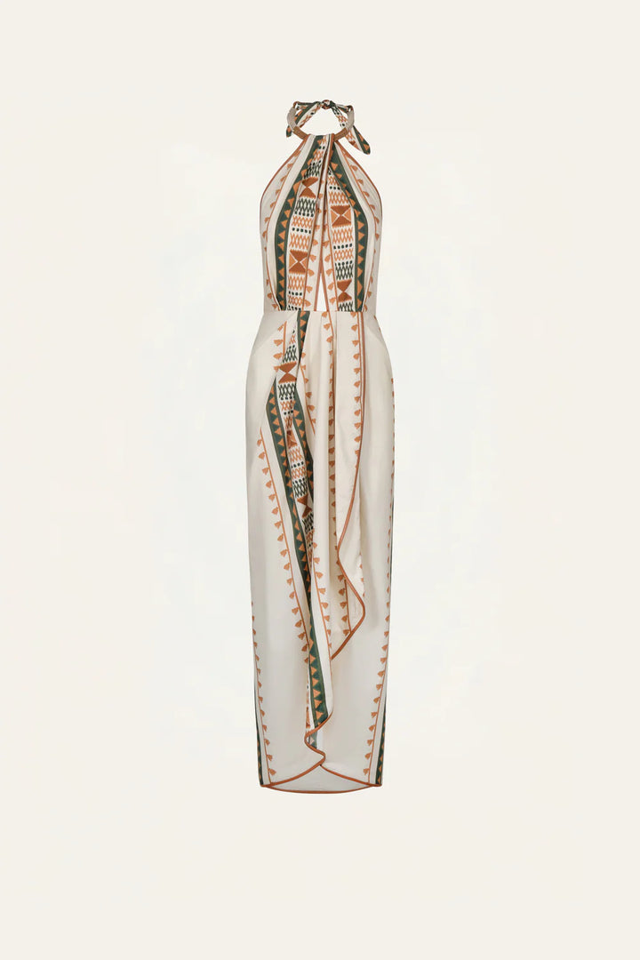 Centro Del Cielo Dress - Green Print