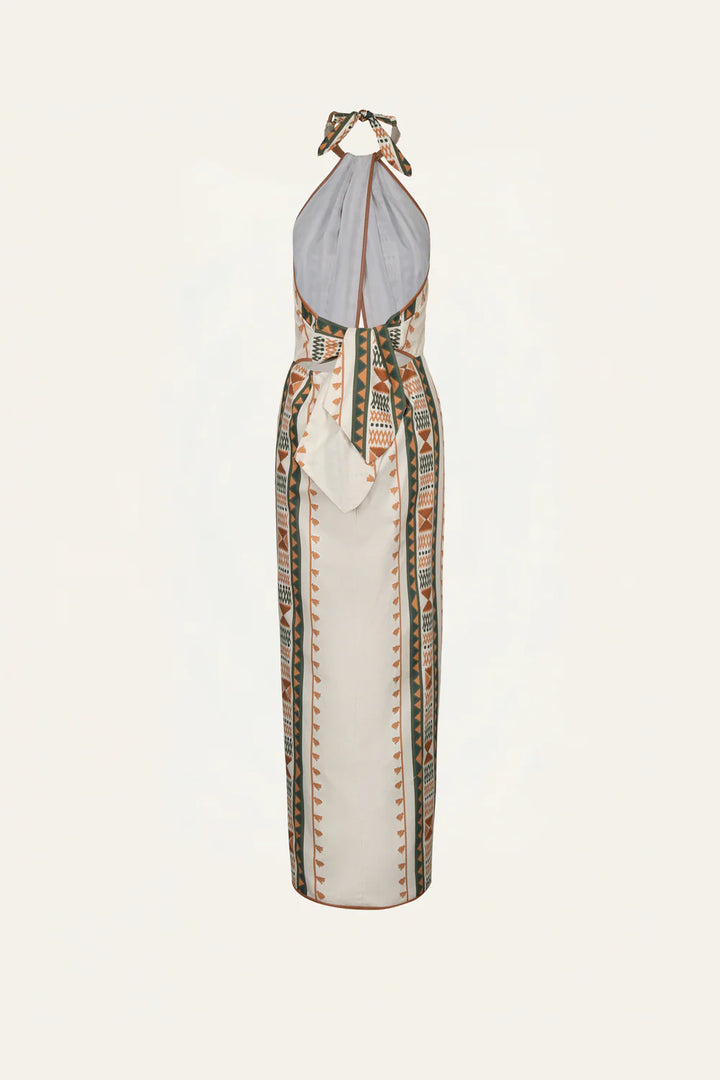 Centro Del Cielo Dress - Green Print