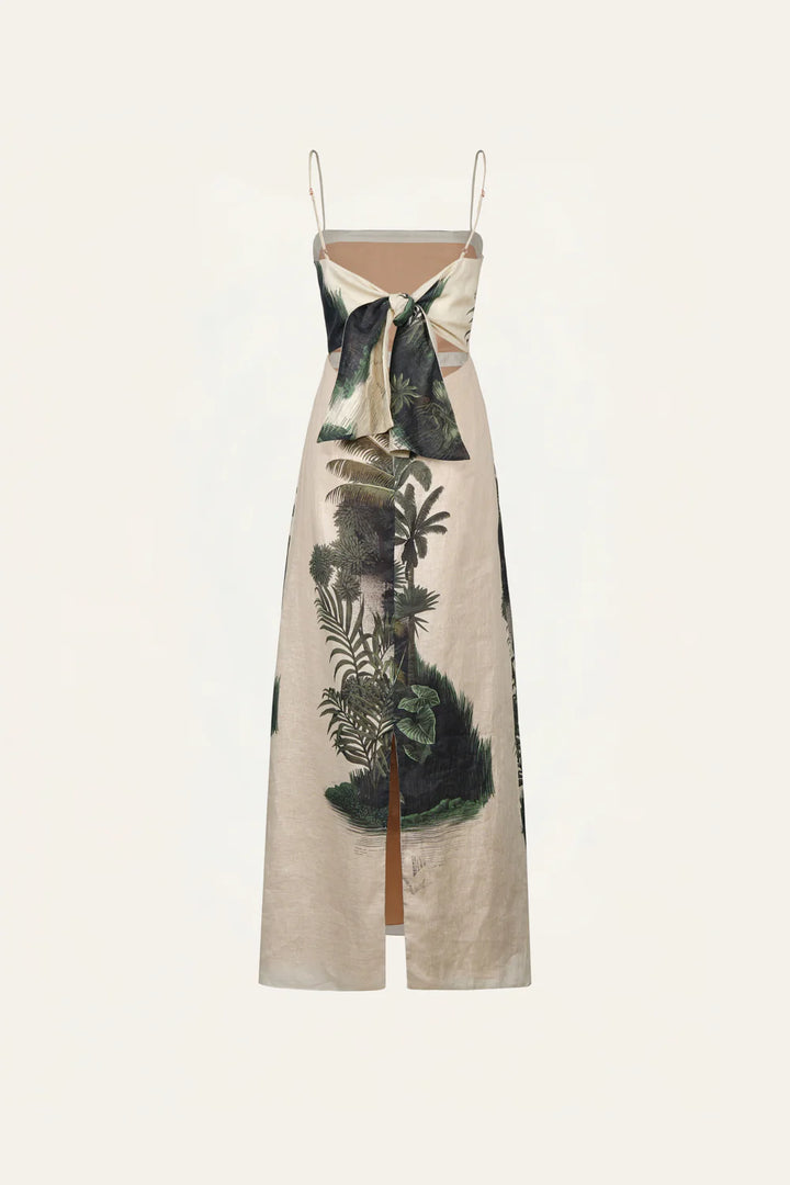 Andean Mythology Dress - Green Print