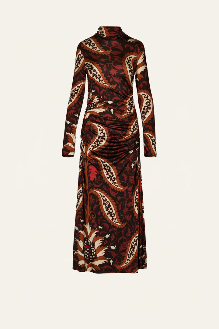 Start Point Dress - Black/Mocca/Sand/Red