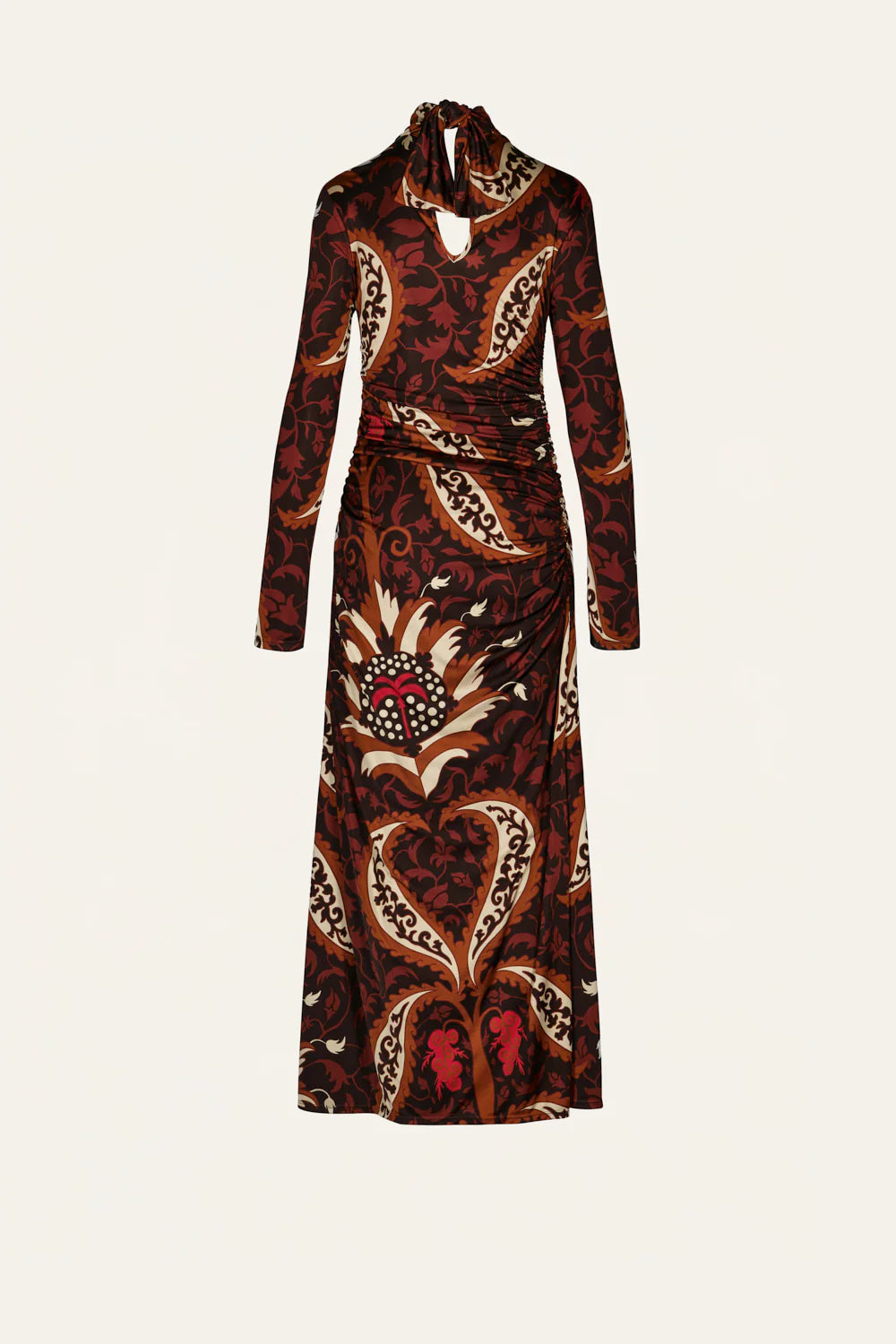 Start Point Dress - Black/Mocca/Sand/Red