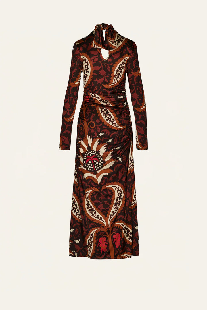 Start Point Dress - Black/Mocca/Sand/Red