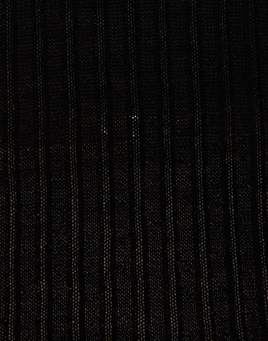 V-Neck High Kick Top - Solid Black in Ribbed Silk Cashmere With Feathers