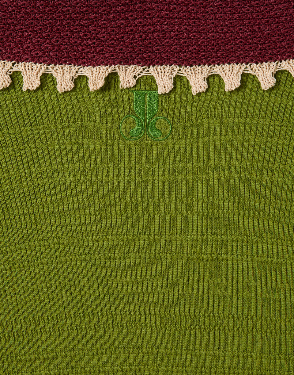 Picket Polo Jumper - Lime