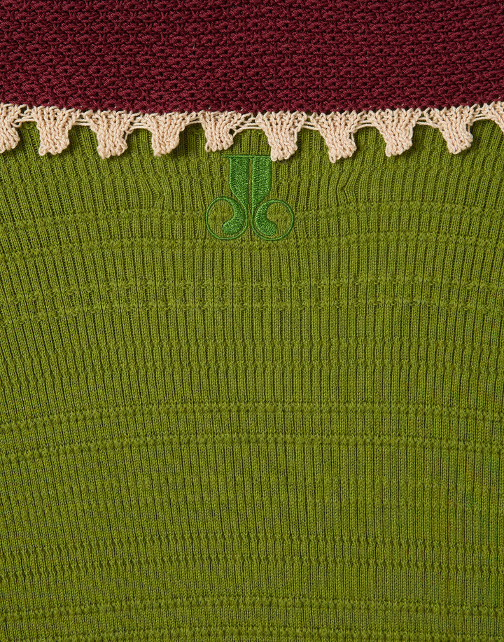 Picket Polo Jumper - Lime