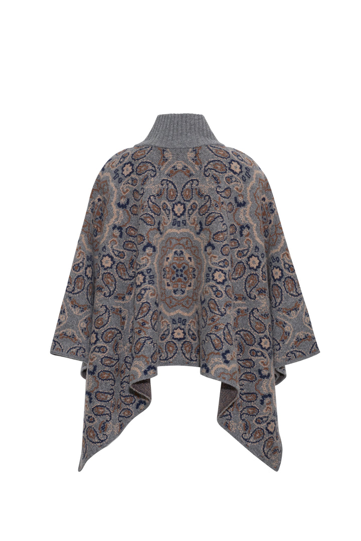Pagoda Cape - Grey Multi
