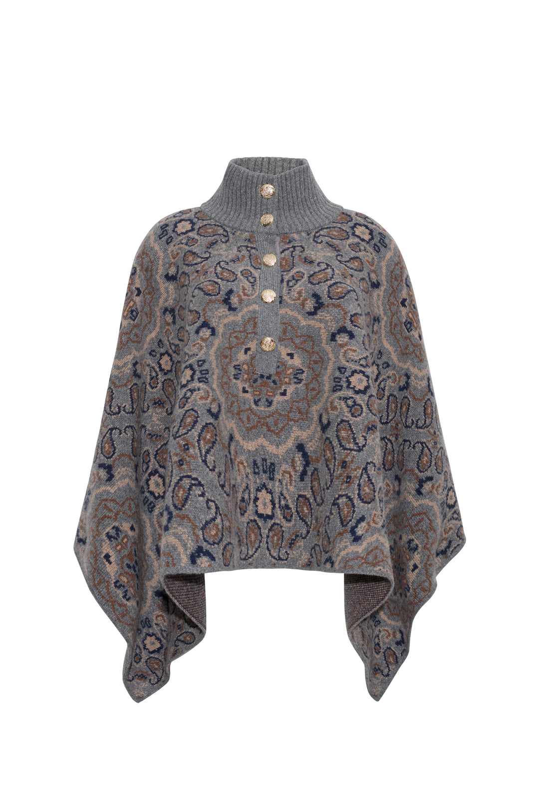 Pagoda Cape - Grey Multi