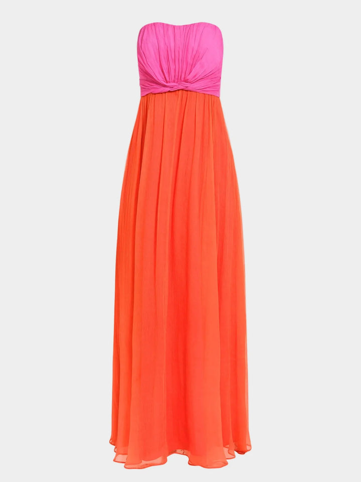 Priya Long Dress - Pink Multi