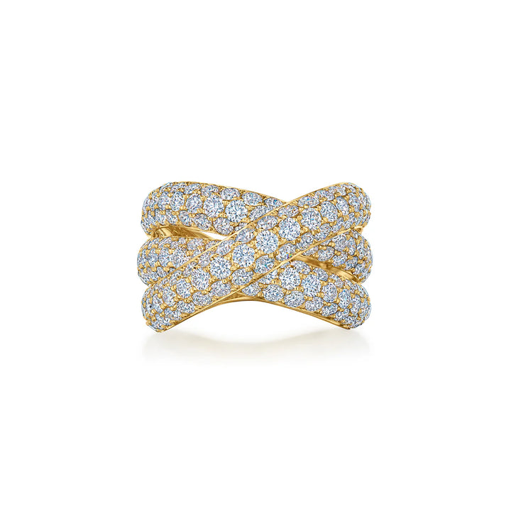 Moonlight Ring with Diamonds - Gold