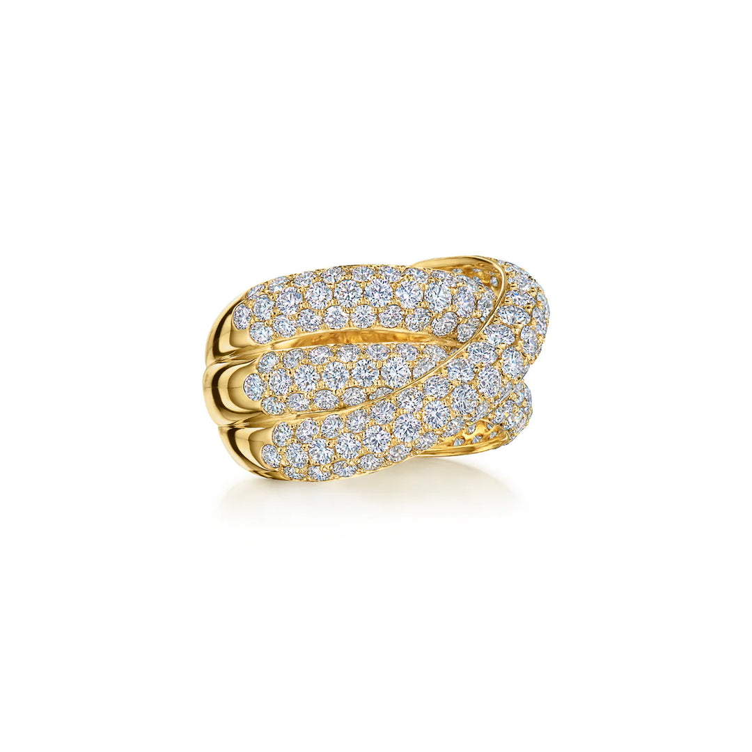 Moonlight Ring with Diamonds - Gold