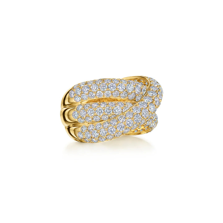 Moonlight Ring with Diamonds - Gold