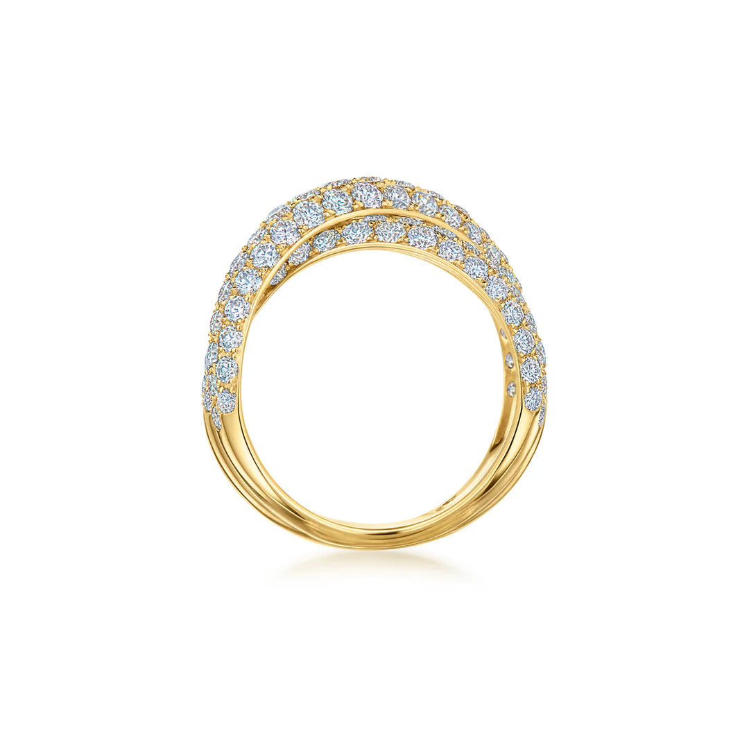 Moonlight Ring with Diamonds - Gold