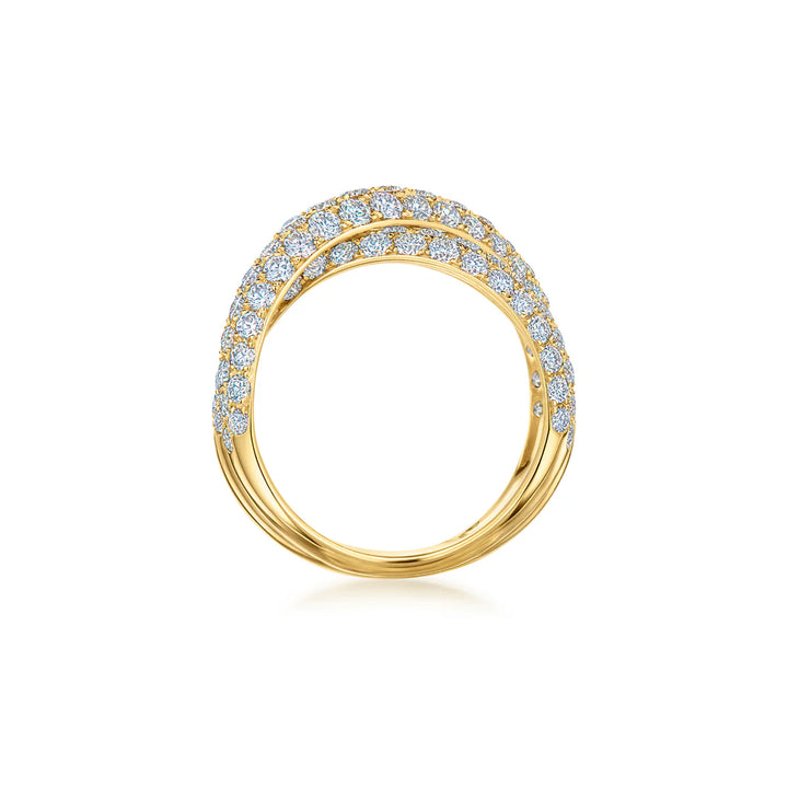 Moonlight Ring with Diamonds - Gold