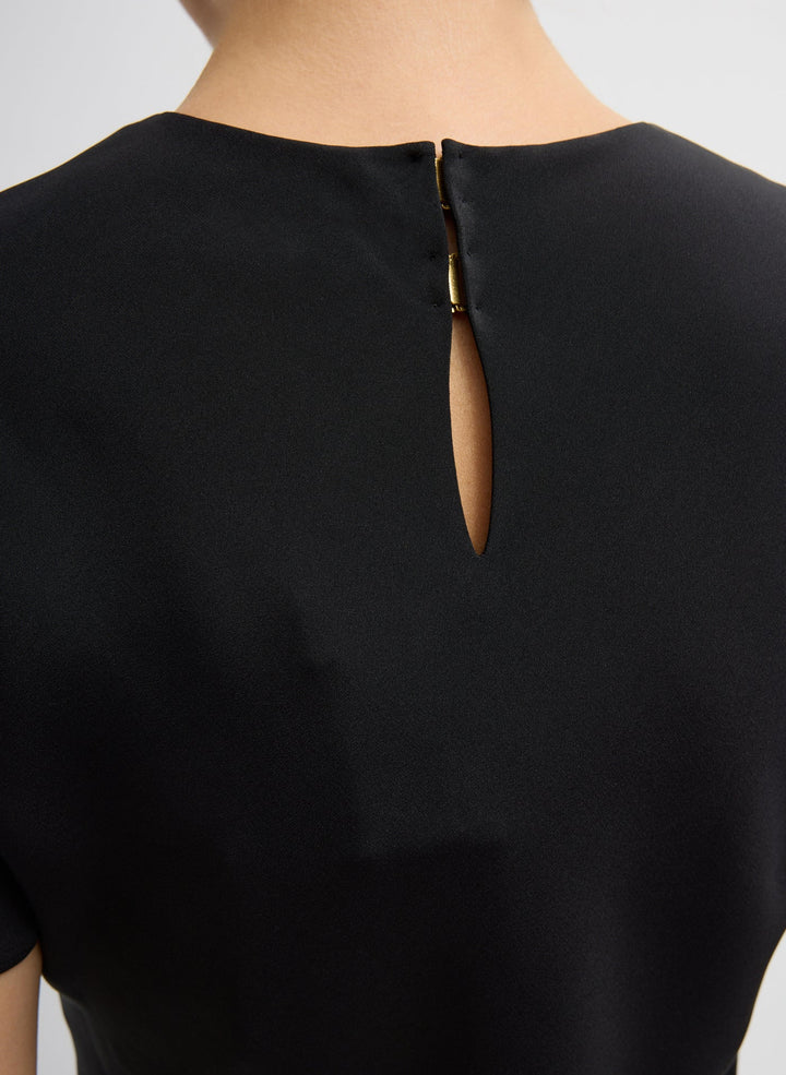 4-Ply Silk Bias Dress - Black