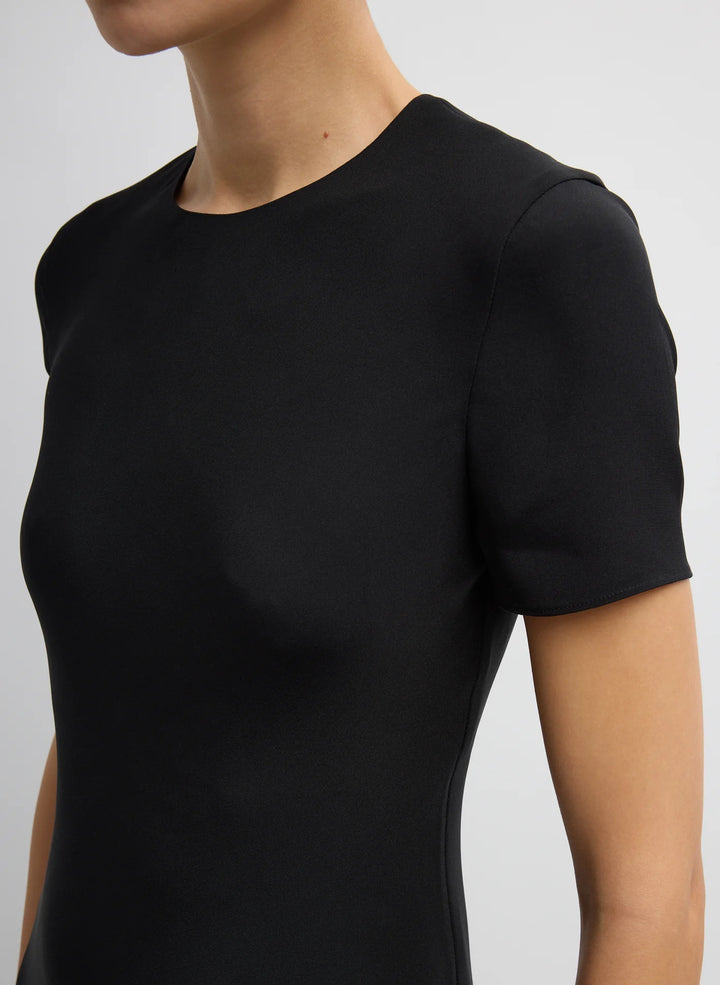 4-Ply Silk Bias Dress - Black