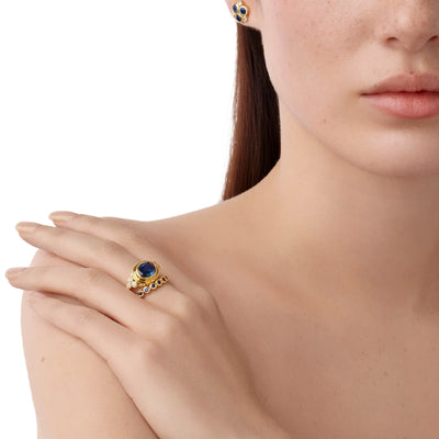 18K Blue Sapphire Eternity Ring