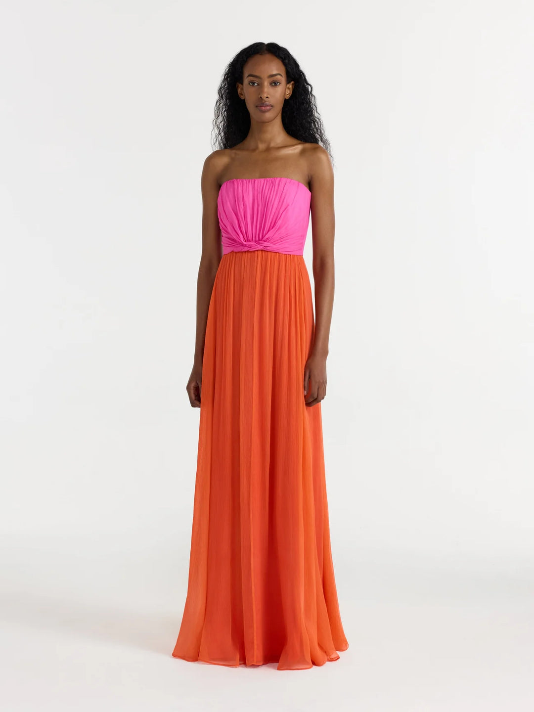 Priya Long Dress - Pink Multi