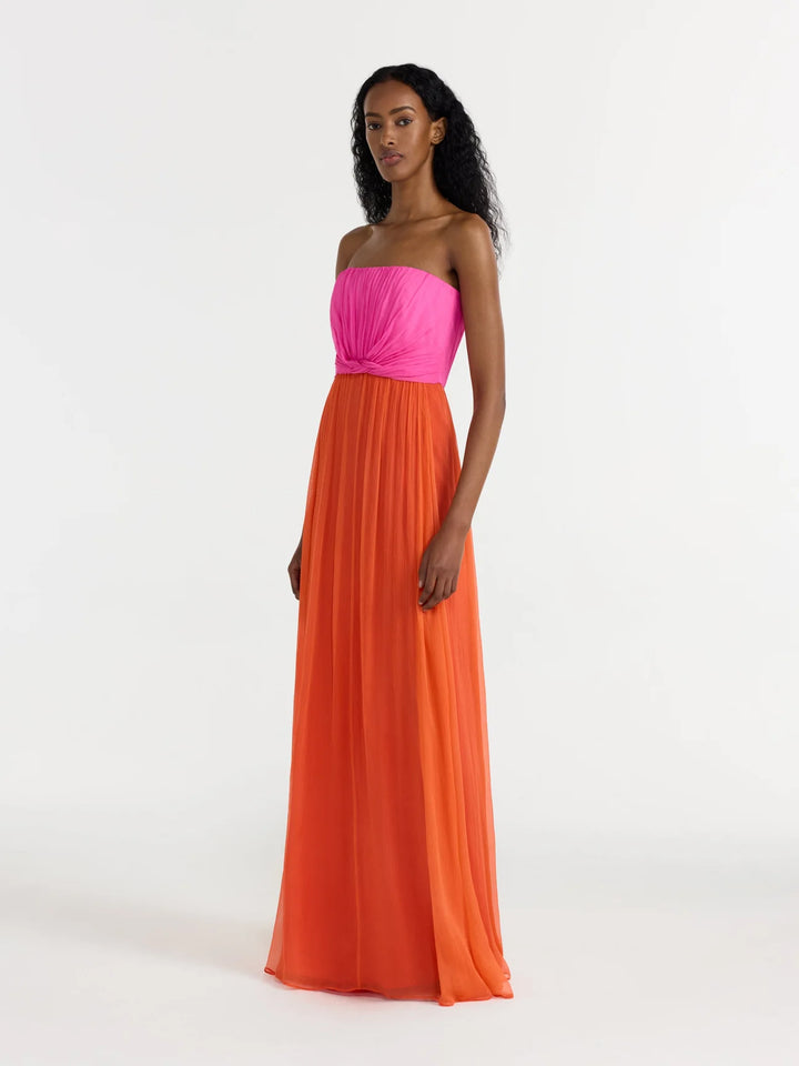 Priya Long Dress - Pink Multi