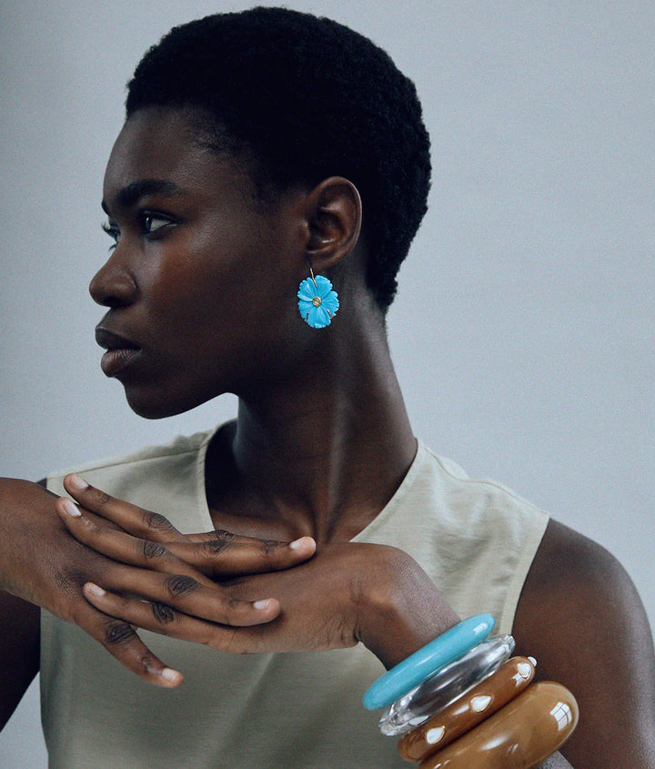 New Bloom Earrings - Cerulean