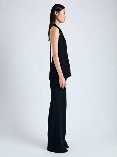 Miller Top in Light Matte Viscose Crepe - Black