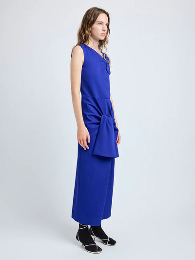 Jackie Dress in Technical Nylon Jacquard - Cobalt