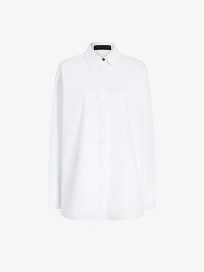 Addy Shirt in Compact Cotton Poplin - White