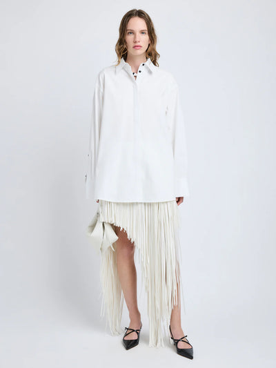 Addy Shirt in Compact Cotton Poplin - White