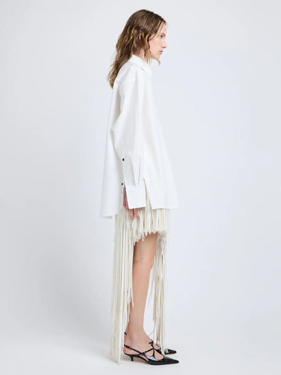 Addy Shirt in Compact Cotton Poplin - White