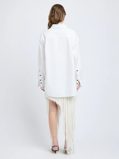 Addy Shirt in Compact Cotton Poplin - White