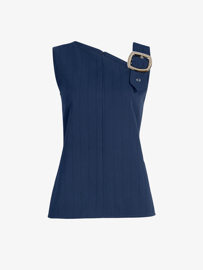 Marin Top in Technical Nylon Jacquard - Midnight