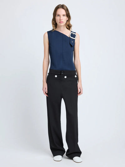 Marin Top in Technical Nylon Jacquard - Midnight