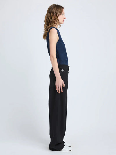 Marin Top in Technical Nylon Jacquard - Midnight