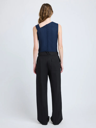 Marin Top in Technical Nylon Jacquard - Midnight