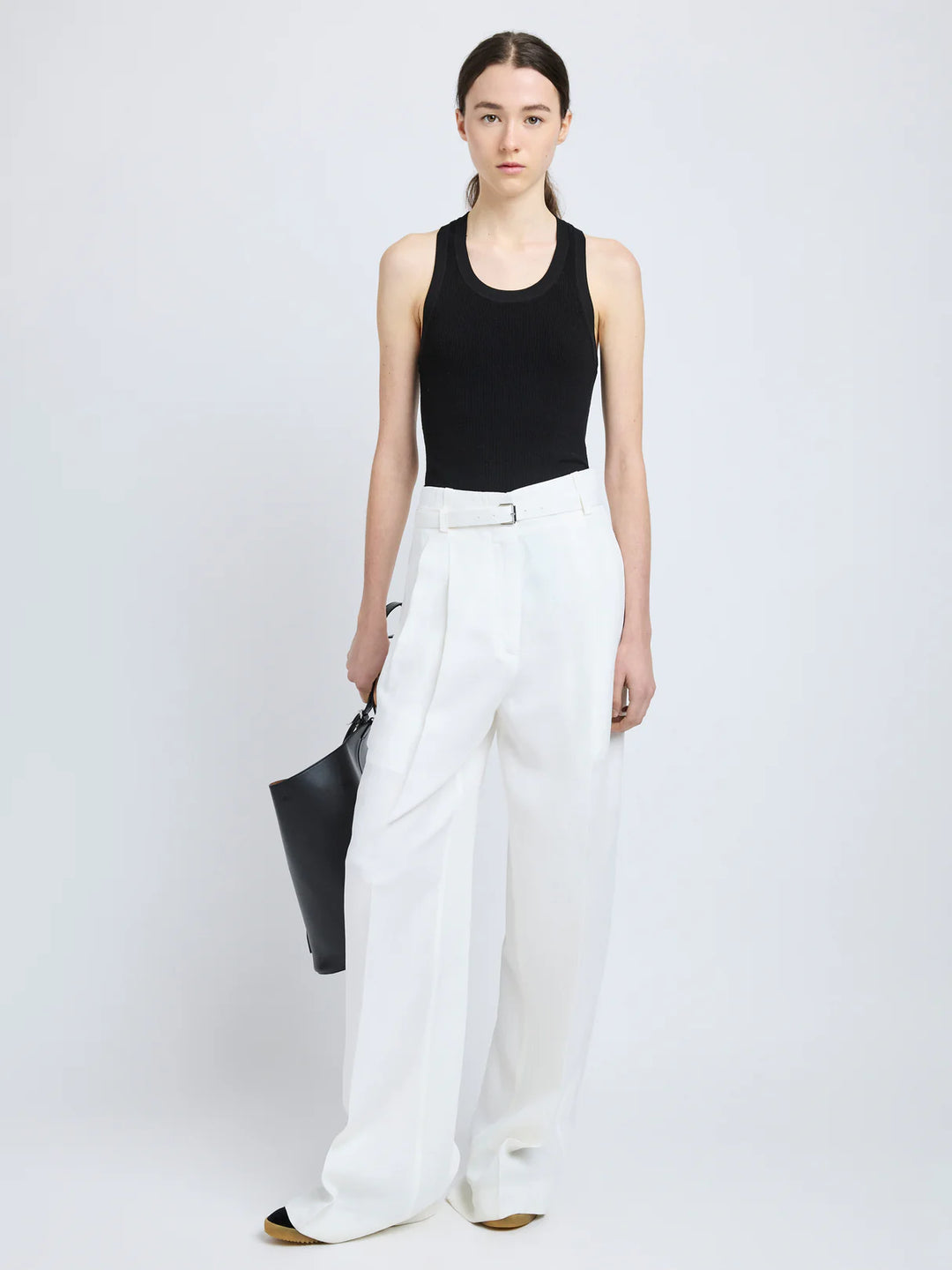 JULES PANT IN LINEN VISCOSE - Off-White