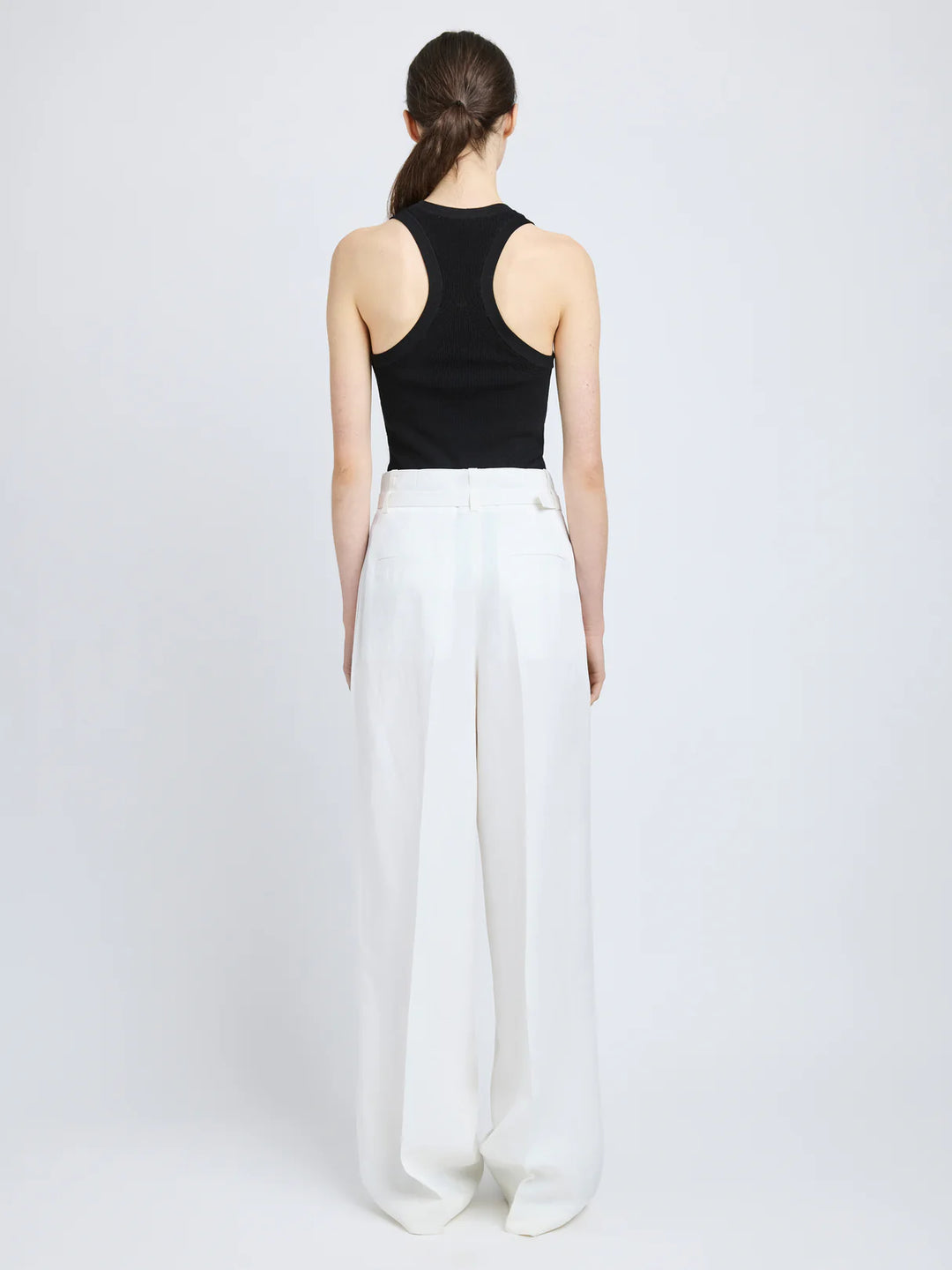 JULES PANT IN LINEN VISCOSE - Off-White
